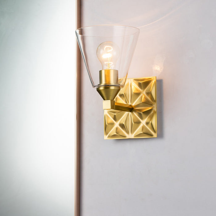 Lucas + McKearn BB1302AGB-1 One Light Wall Sconce, Aged Brass