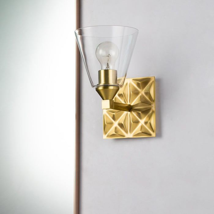 Lucas + McKearn BB1302AGB-1 One Light Wall Sconce, Aged Brass