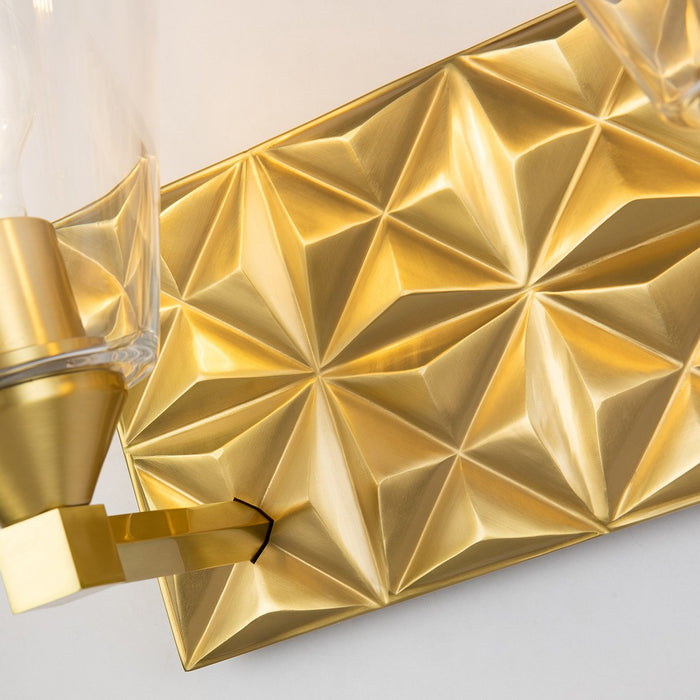 Lucas + McKearn BB1302AGB-2 Two Light Vanity, Aged Brass