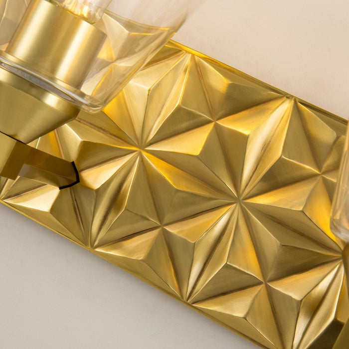 Lucas + McKearn BB1302AGB-3 Three Light Vanity, Aged Brass