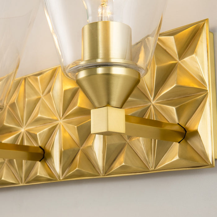 Lucas + McKearn BB1302AGB-3 Three Light Vanity, Aged Brass