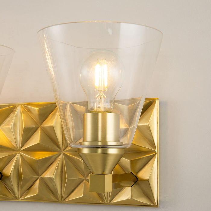 Lucas + McKearn BB1302AGB-3 Three Light Vanity, Aged Brass