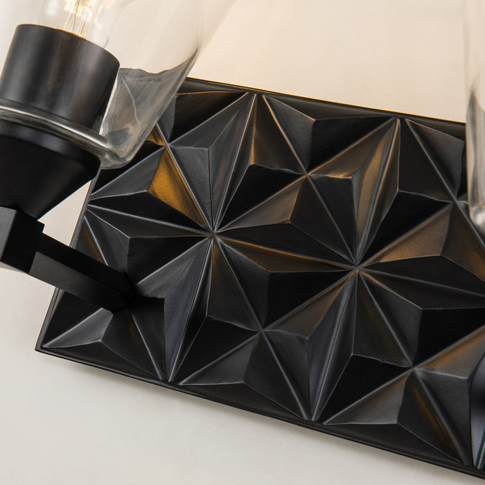 Lucas + McKearn BB1302MB-2 Two Light Vanity, Matte Black