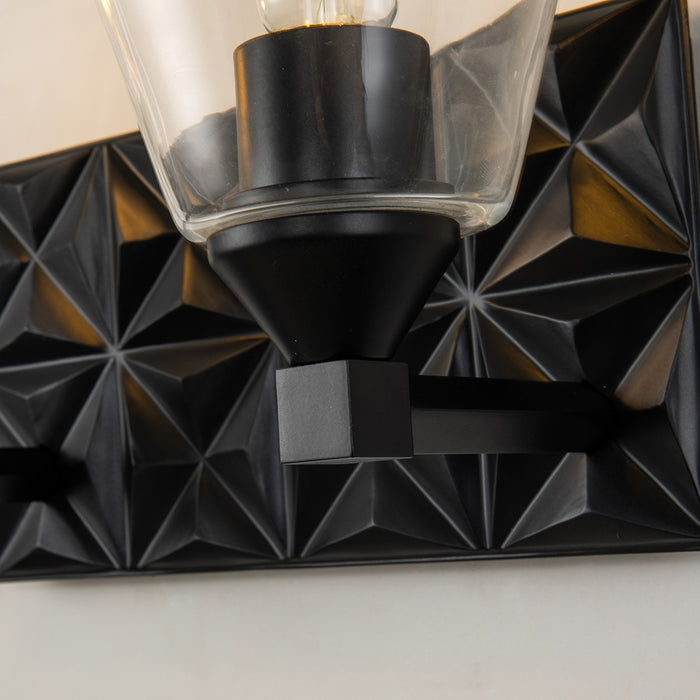 Lucas + McKearn BB1302MB-2 Two Light Vanity, Matte Black