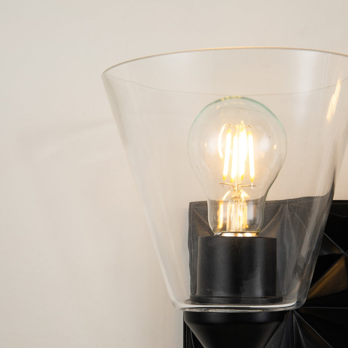 Lucas + McKearn BB1302MB-2 Two Light Vanity, Matte Black