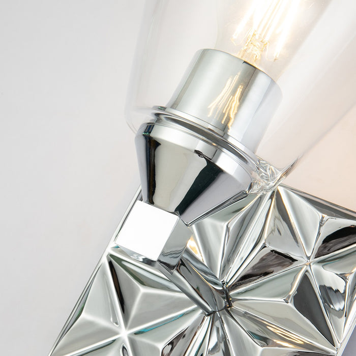Lucas + McKearn BB1302PC-1 One Light Wall Sconce, Polished Chrome