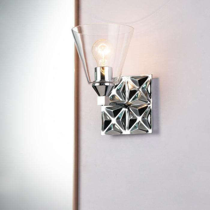 Lucas + McKearn BB1302PC-1 One Light Wall Sconce, Polished Chrome