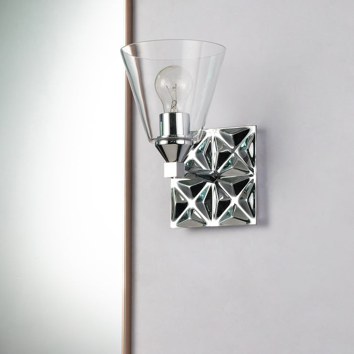 Lucas + McKearn BB1302PC-1 One Light Wall Sconce, Polished Chrome