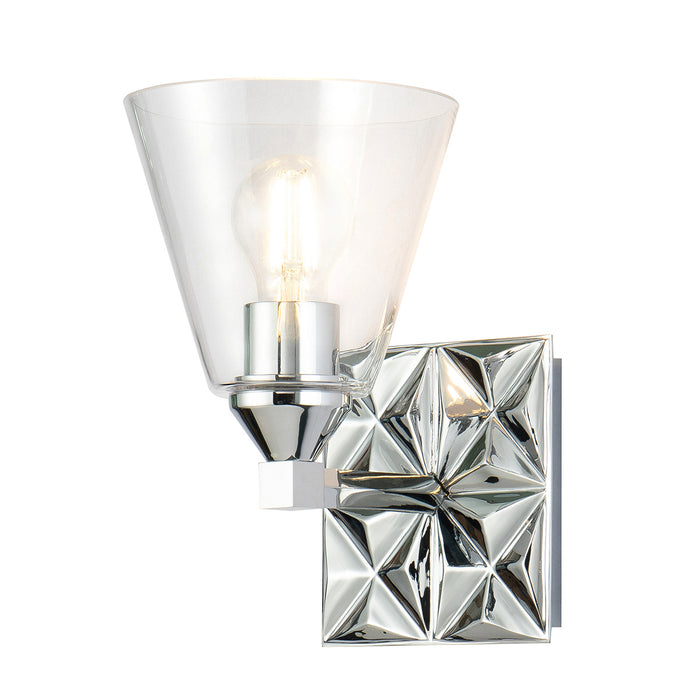 Lucas + McKearn BB1302PC-1 One Light Wall Sconce, Polished Chrome