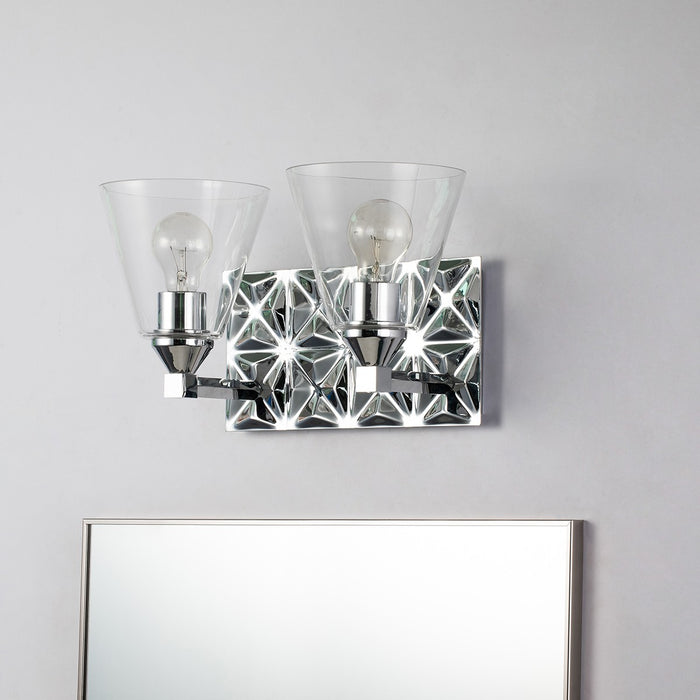 Lucas + McKearn BB1302PC-2 Two Light Vanity, Polished Chrome