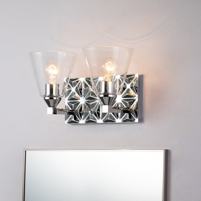 Lucas + McKearn BB1302PC-2 Two Light Vanity, Polished Chrome
