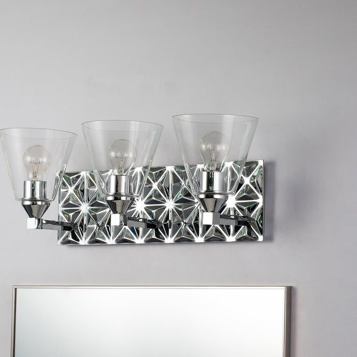 Lucas + McKearn BB1302PC-3 Three Light Vanity, Polished Chrome