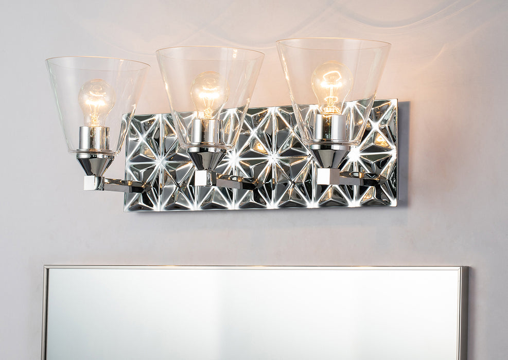 Lucas + McKearn BB1302PC-3 Three Light Vanity, Polished Chrome