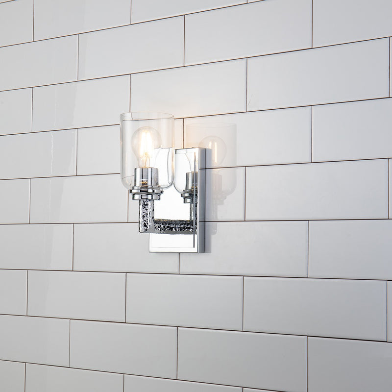 Lucas + McKearn BB80122PC-1 One Light Wall Sconce, Polished Chrome
