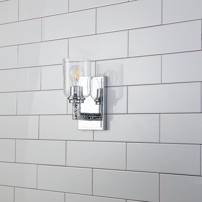Lucas + McKearn BB80122PC-1 One Light Wall Sconce, Polished Chrome