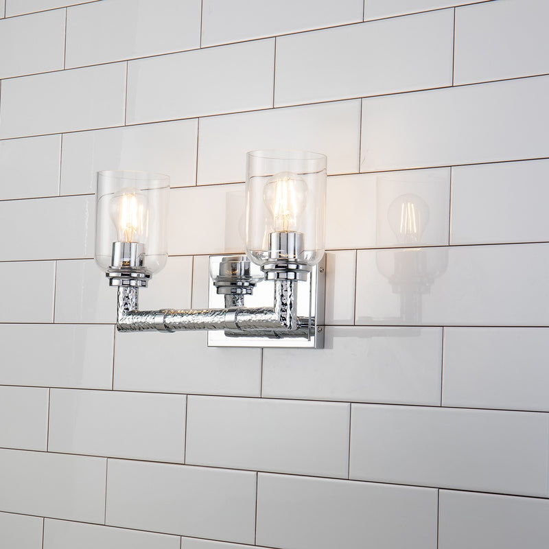Lucas + McKearn BB80122PC-2 Two Light Vanity, Polished Chrome