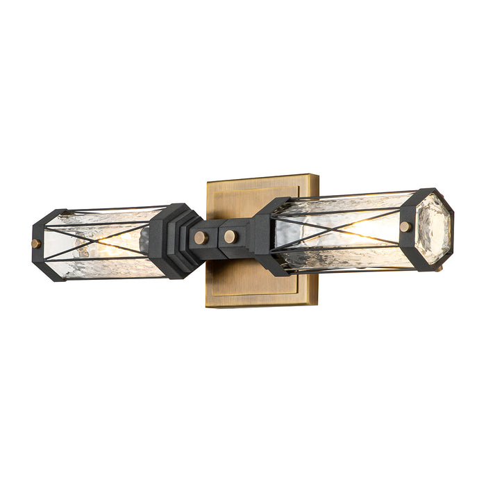 Lucas + McKearn BB81000ATB-2-19 Two Light Vanity, Weather Zinc+ Atb