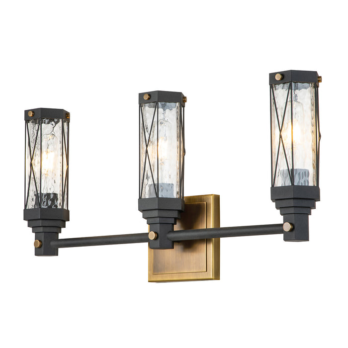 Lucas + McKearn BB81000ATB-3 Three Light Vanity, Weather Zinc+ Atb
