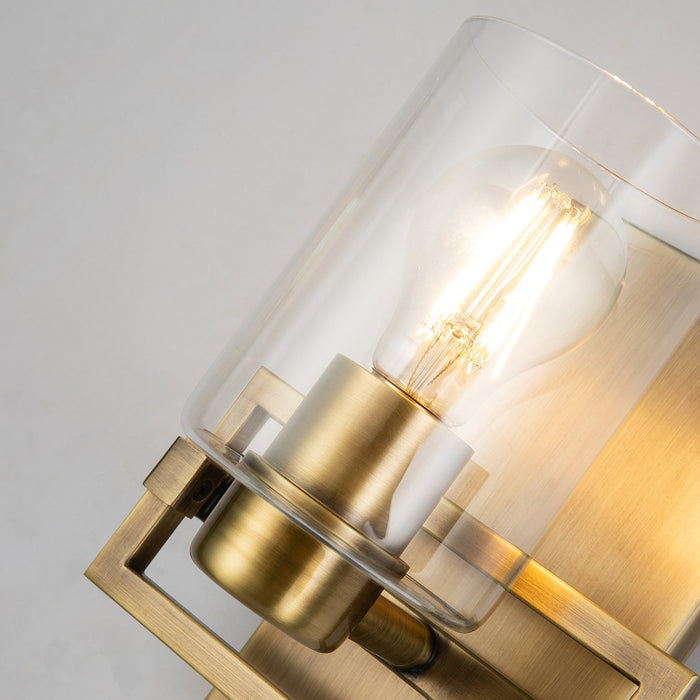 Lucas + McKearn BB90117ATB-1 One Light Wall Sconce, Antique Brass