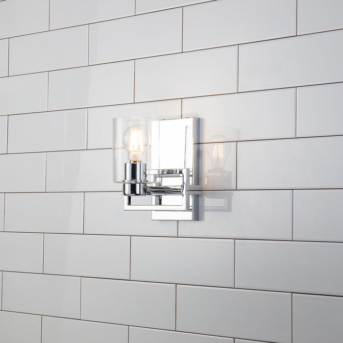 Lucas + McKearn BB90117PC-1 One Light Wall Sconce, Polished Chrome