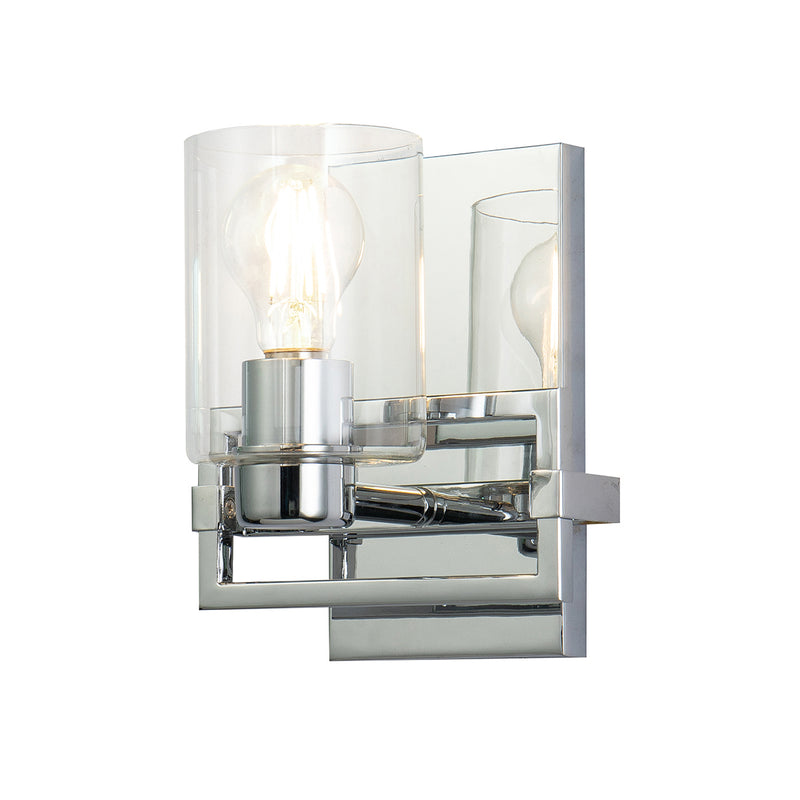 Lucas + McKearn BB90117PC-1 One Light Wall Sconce, Polished Chrome