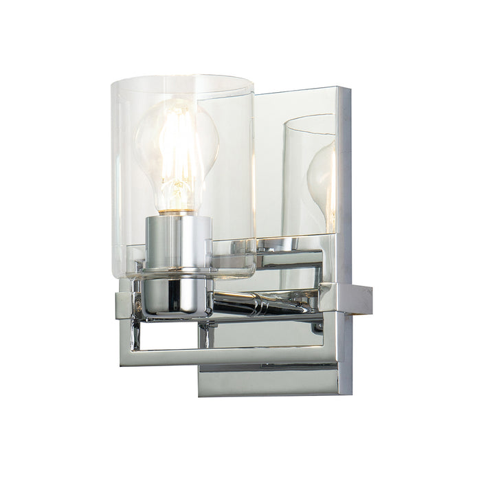 Lucas + McKearn BB90117PC-1 One Light Wall Sconce, Polished Chrome