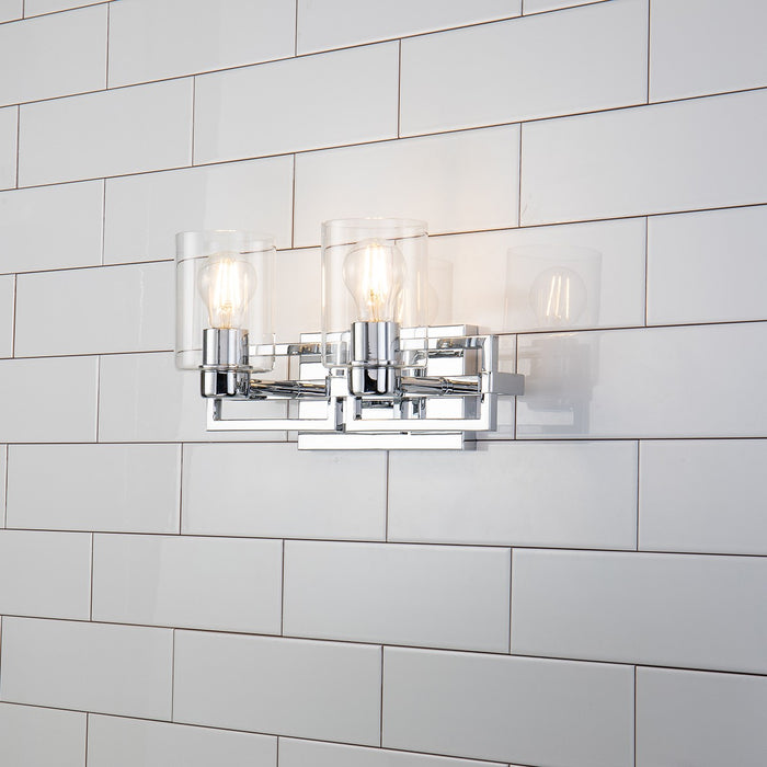 Lucas + McKearn BB90117PC-2 Two Light Vanity, Polished Chrome