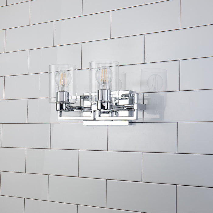 Lucas + McKearn BB90117PC-2 Two Light Vanity, Polished Chrome