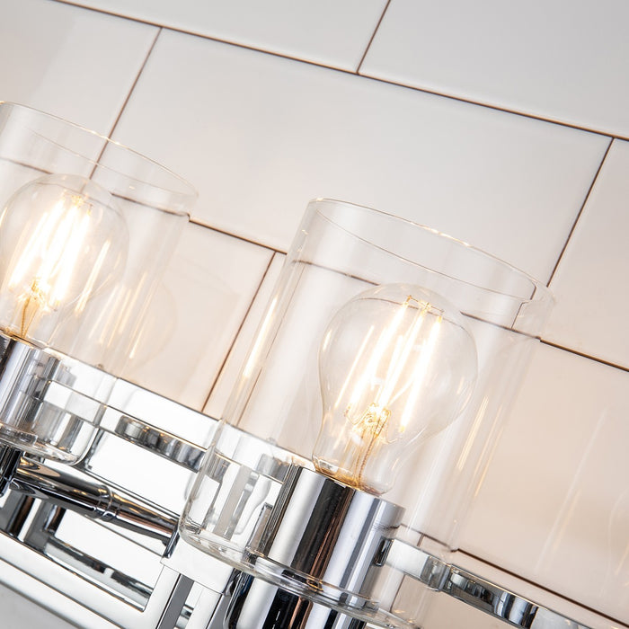 Lucas + McKearn BB90117PC-3 Three Light Vanity, Polished Chrome