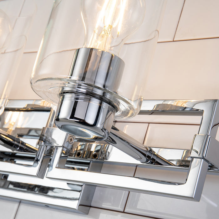 Lucas + McKearn BB90117PC-3 Three Light Vanity, Polished Chrome