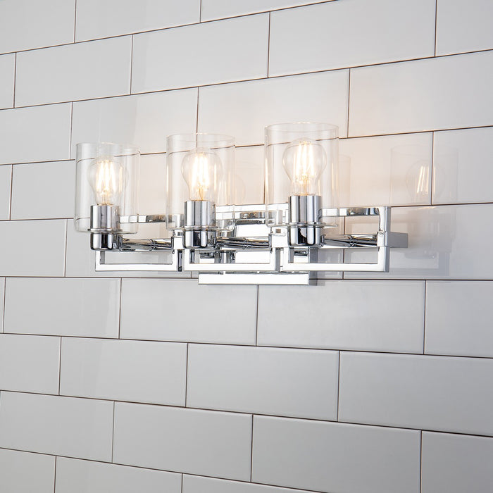Lucas + McKearn BB90117PC-3 Three Light Vanity, Polished Chrome