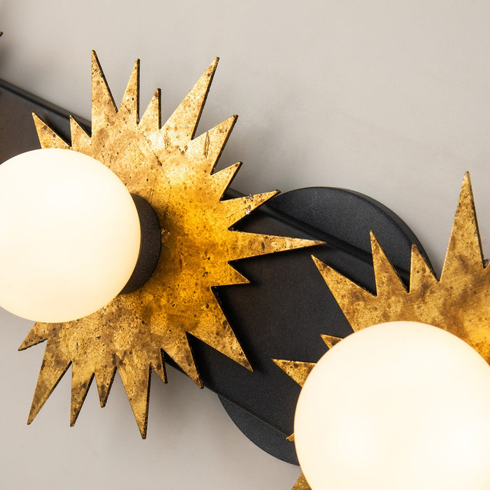 Lucas + McKearn BB90417-4 Four Light Vanity, Wzc+Gold