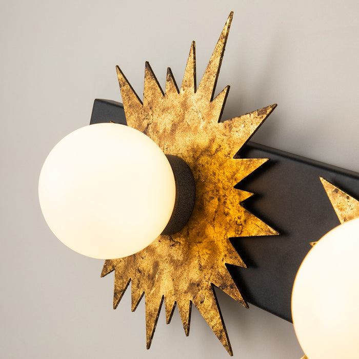 Lucas + McKearn BB90417-4 Four Light Vanity, Wzc+Gold
