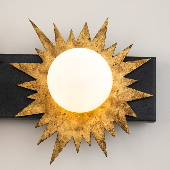 Lucas + McKearn BB90417-4 Four Light Vanity, Wzc+Gold