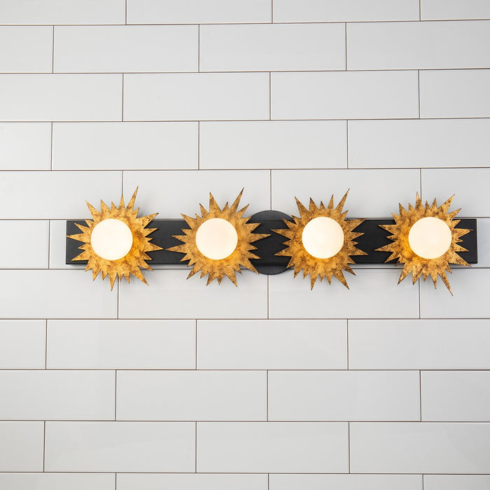 Lucas + McKearn BB90417-4 Four Light Vanity, Wzc+Gold