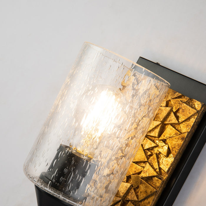 Lucas + McKearn BB90586MB-1B1G One Light Wall Sconce, Matte Black