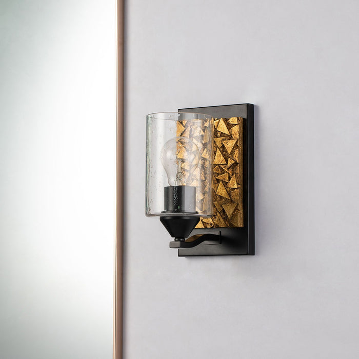 Lucas + McKearn BB90586MB-1B1G One Light Wall Sconce, Matte Black