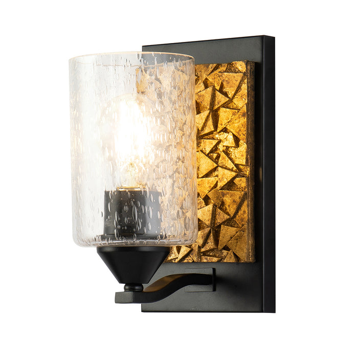 Lucas + McKearn BB90586MB-1B1G One Light Wall Sconce, Matte Black