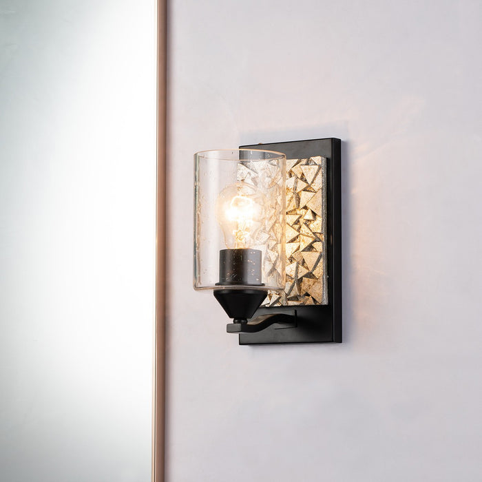 Lucas + McKearn BB90586MB-1B1S One Light Wall Sconce, Matte Black