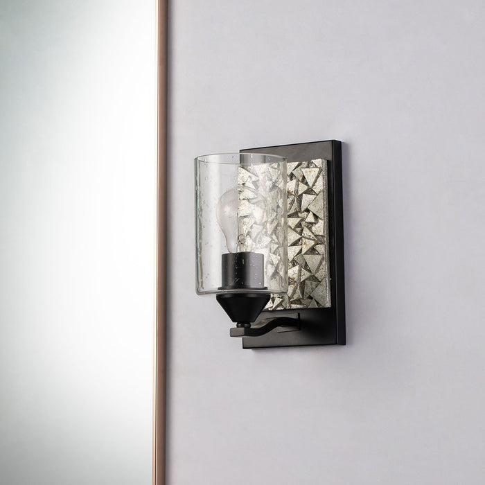 Lucas + McKearn BB90586MB-1B1S One Light Wall Sconce, Matte Black