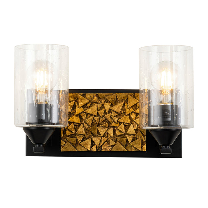 Lucas + McKearn BB90586MB-2B1G Two Light Vanity, Matte Black