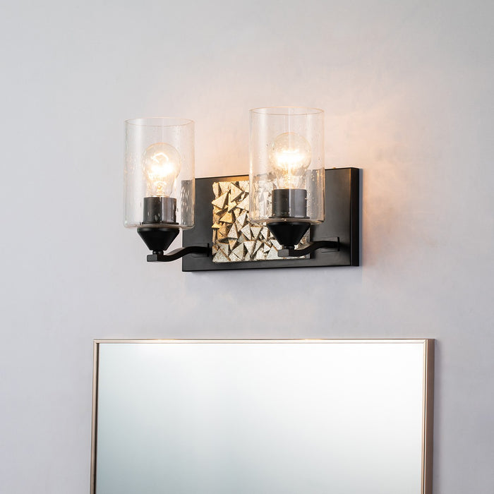 Lucas + McKearn BB90586MB-2B1S Two Light Vanity, Matte Black