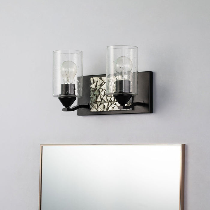 Lucas + McKearn BB90586MB-2B1S Two Light Vanity, Matte Black