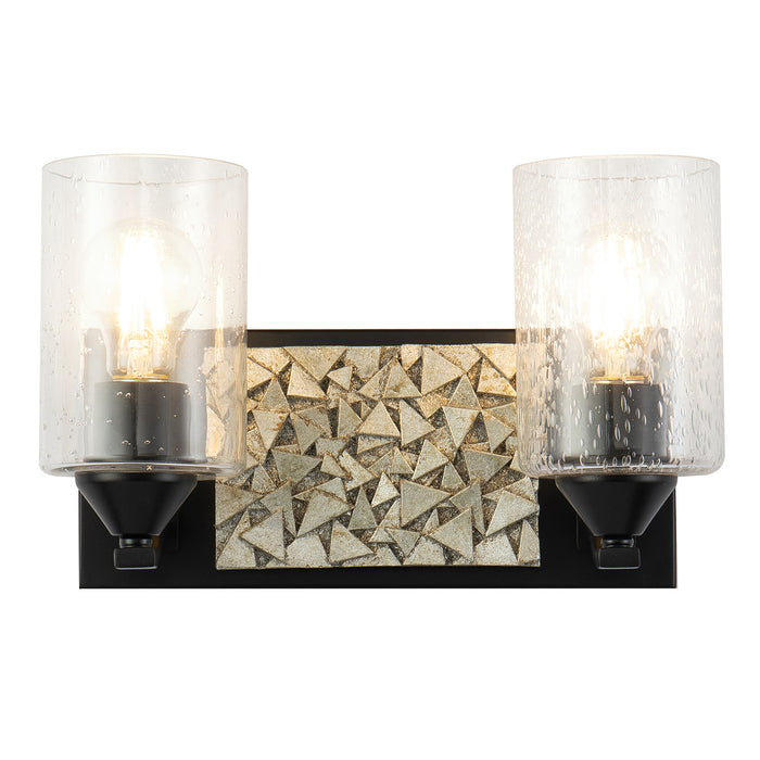 Lucas + McKearn BB90586MB-2B1S Two Light Vanity, Matte Black
