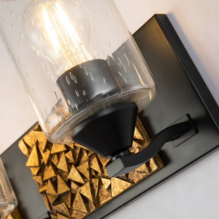 Lucas + McKearn BB90586MB-3B1G Three Light Vanity, Matte Black