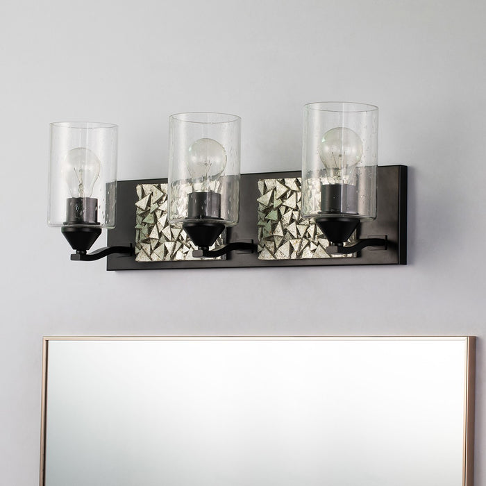 Lucas + McKearn BB90586MB-3B1S Three Light Vanity, Matte Black