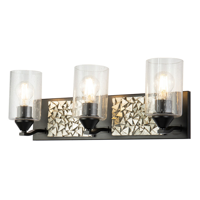 Lucas + McKearn BB90586MB-3B1S Three Light Vanity, Matte Black