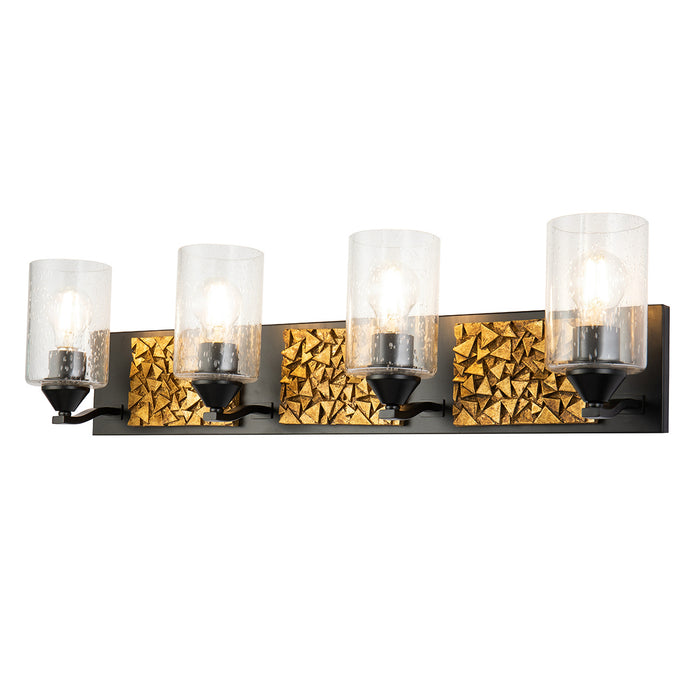 Lucas + McKearn BB90586MB-4B1G Four Light Vanity, Matte Black