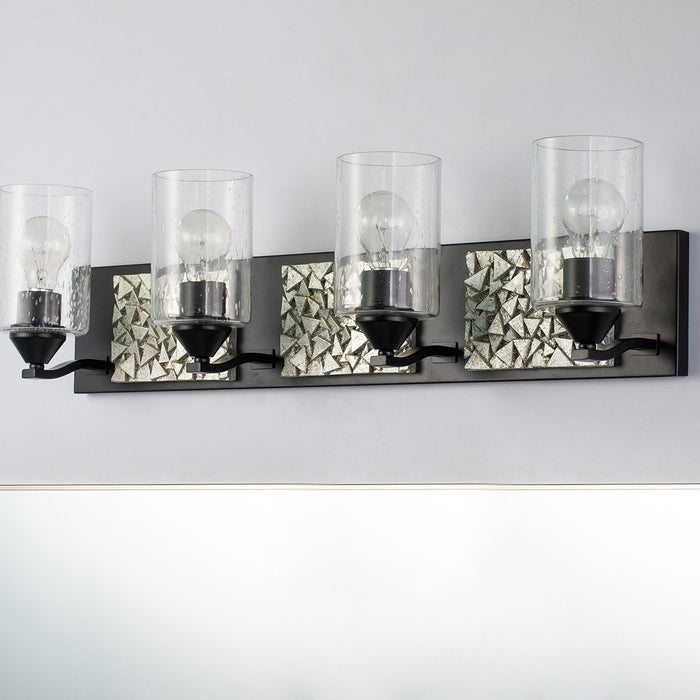 Lucas + McKearn BB90586MB-4B1S Four Light Vanity, Matte Black