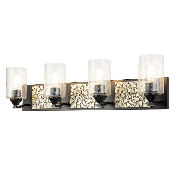Lucas + McKearn BB90586MB-4B1S Four Light Vanity, Matte Black